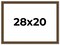 28x20 Sculpted Gold Picture Frame - UV Acrylic, Foam Board Backing, Hanging Hardware